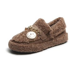 Wool shoes autumn winter fleece cotton shoes flat