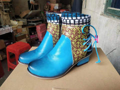 Handmade ethnic short boots