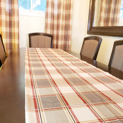 Solid Multicolor Plaid Dinning Table Set