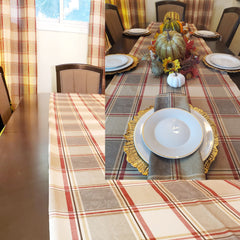 Solid Multicolor Plaid Dinning Table Set