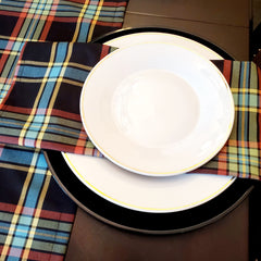 Fancy Plaid Table Runner Set