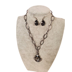 Black silver necklace - Samarlie