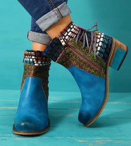 Handmade ethnic short boots