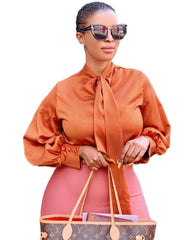 solid color long-sleeved tie shirt nihaostyles clothing wholesale NSATL107378