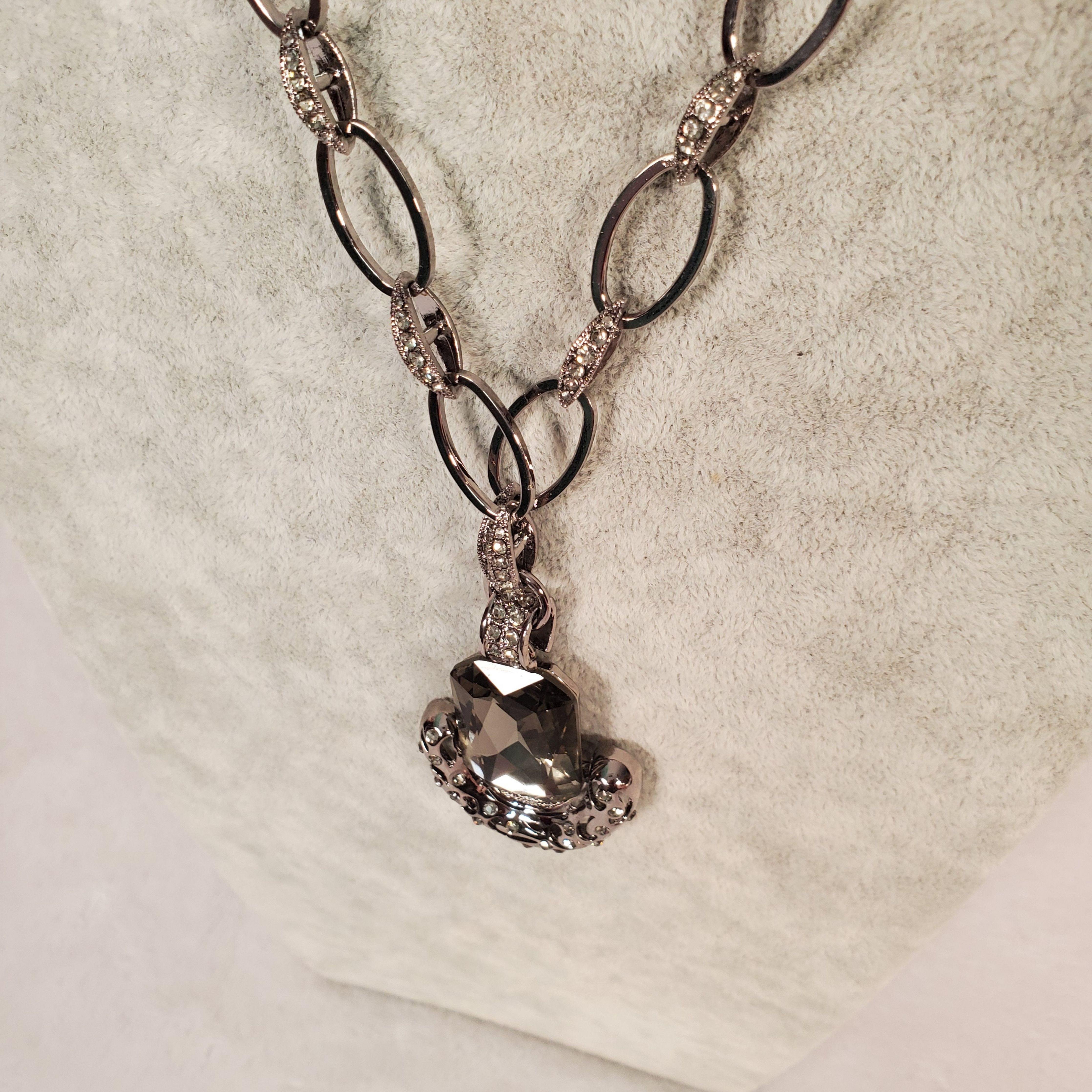 Black silver necklace - Samarlie