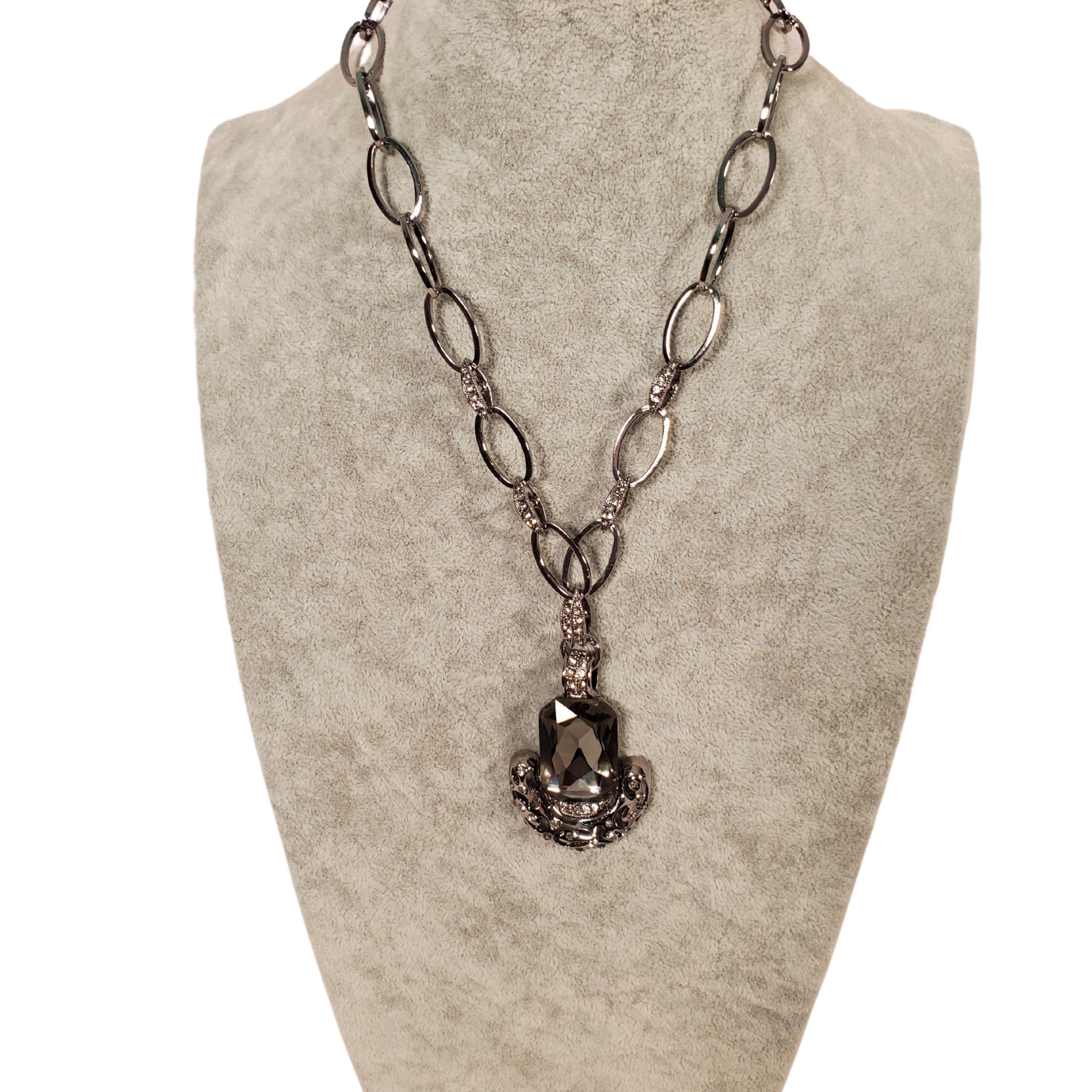 Black silver necklace - Samarlie