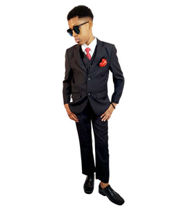 Black Elegant Boy's Suit