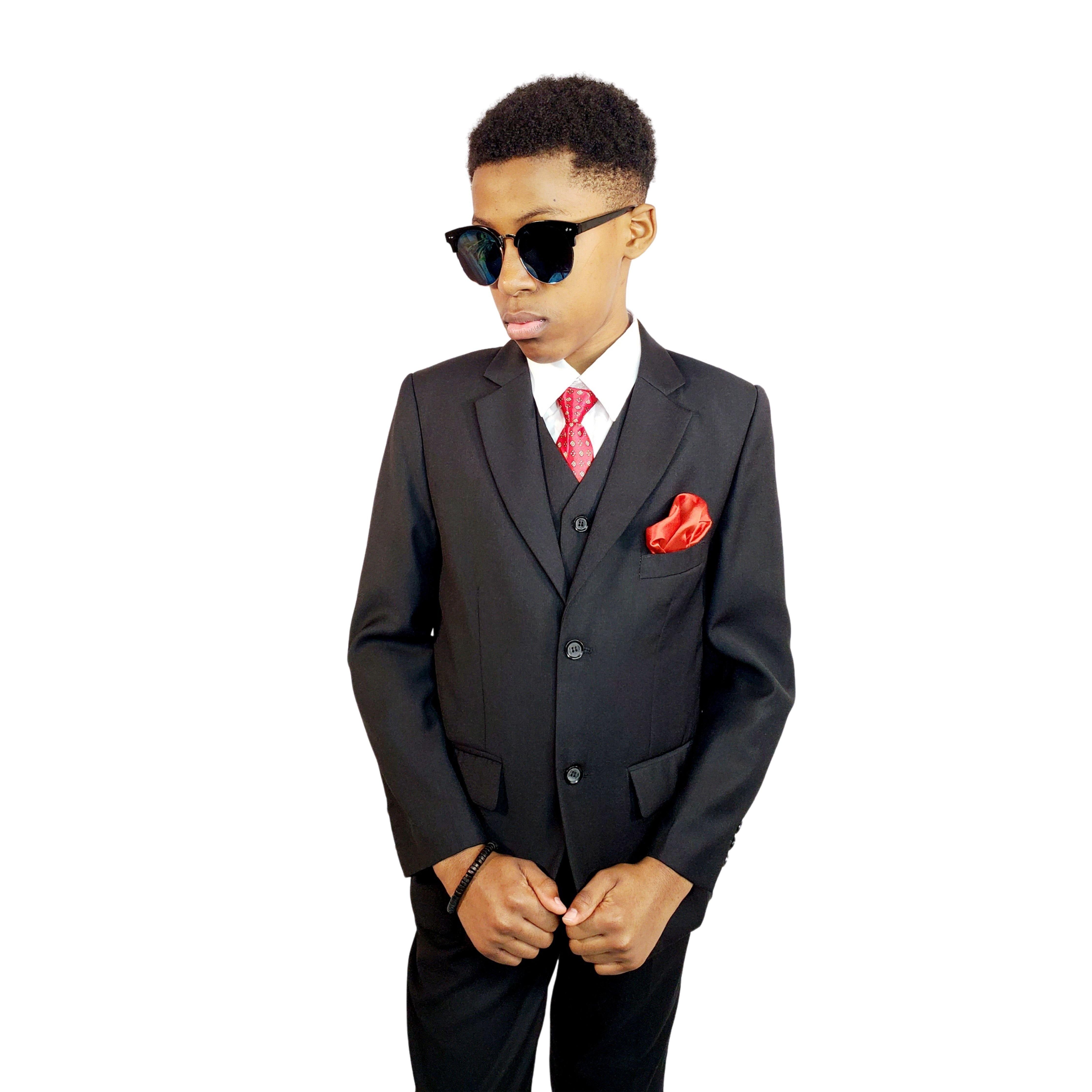 Black Elegant Boy's Suit - Samarlie