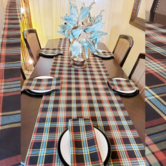 Fancy Plaid Table Runner Set