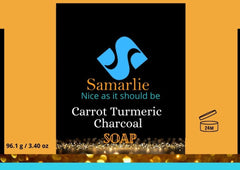 Carrot Turmeric Charcoal Soap Bar