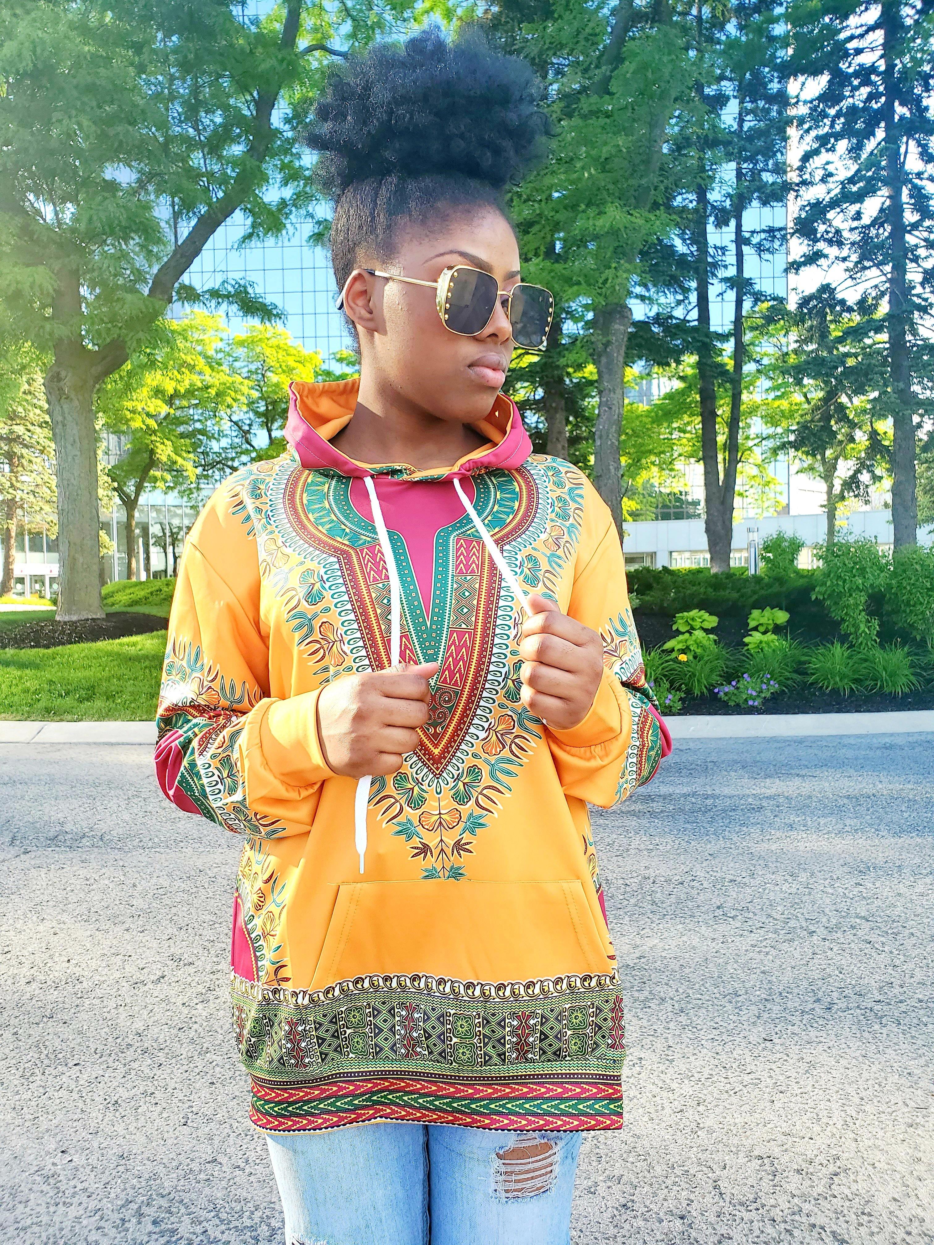 Classic African Style Dashiki Women Hoody - Samarlie