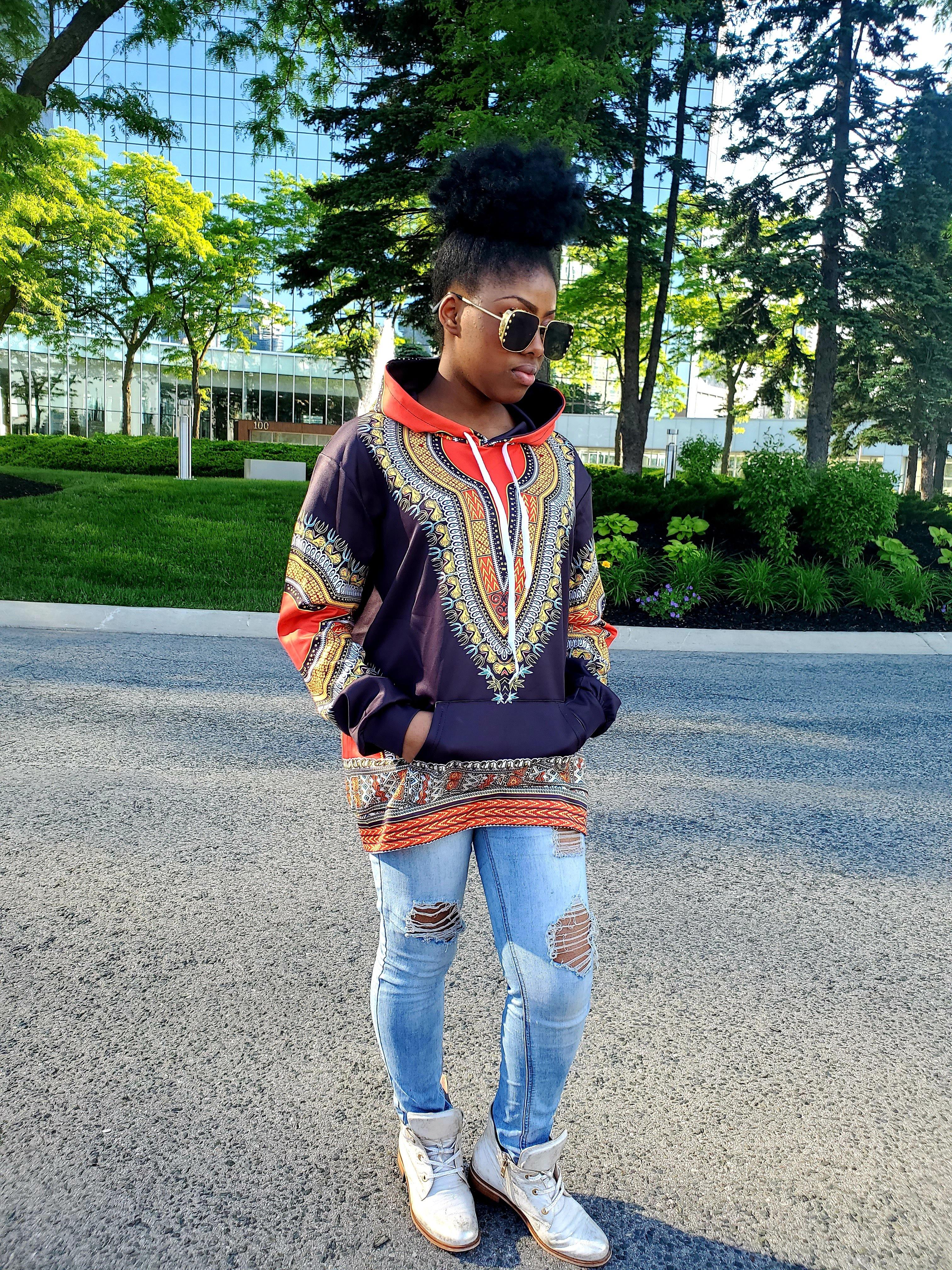 Classic African Style Dashiki Women Hoody - Samarlie