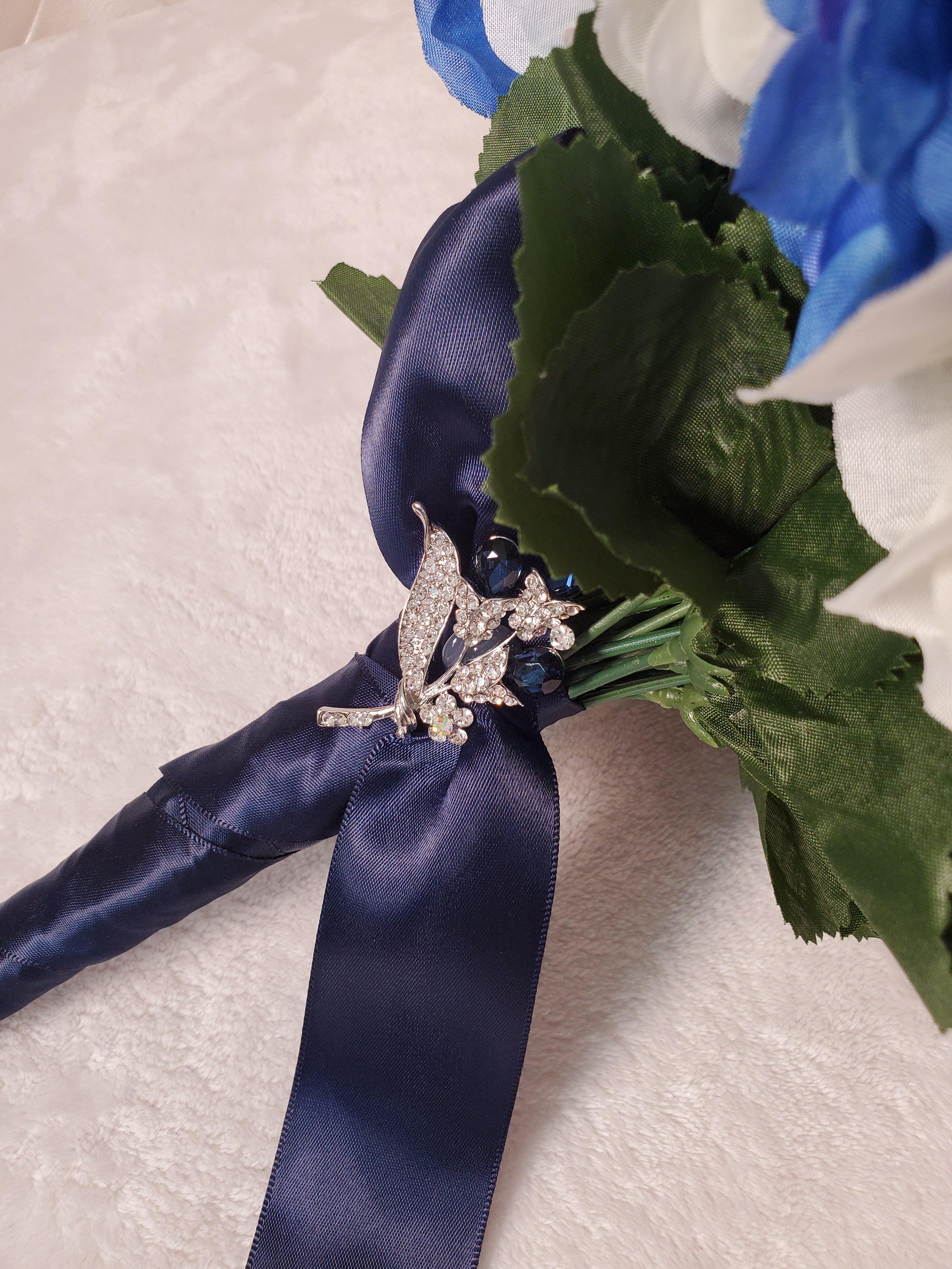 Blue Bridal Boutonnieres & Bouquet - Samarlie