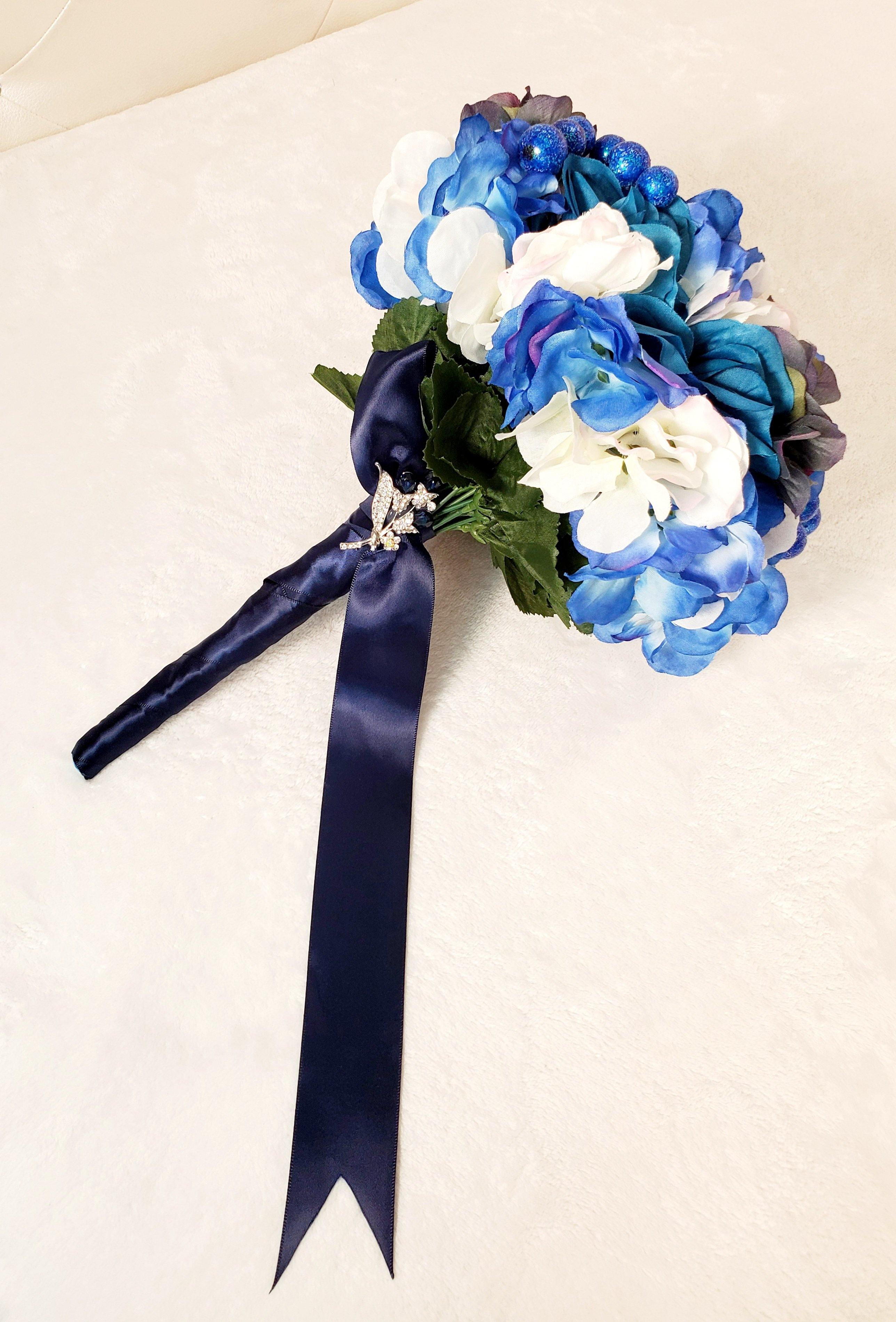 Blue Bridal Boutonnieres & Bouquet - Samarlie