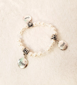 Love Faith & Hope Charm Bracelet