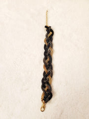 Black & Gold Braided Bracelet - Samarlie