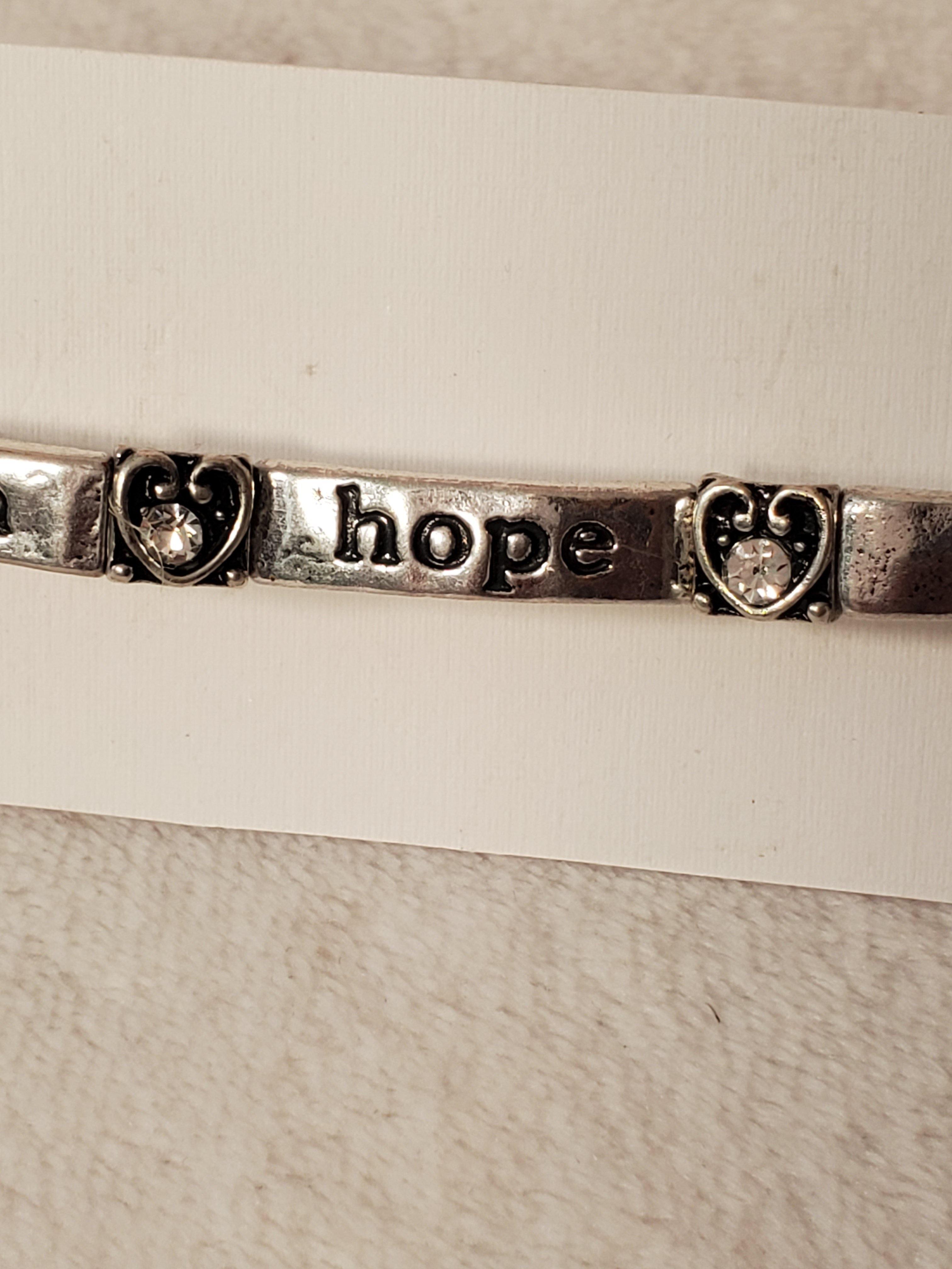 Silver Love Faith & Hope  Bracelet - Samarlie