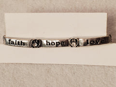 Silver Love Faith & Hope  Bracelet - Samarlie