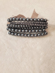 Multilayered Grey Pearl Bracelet - Samarlie