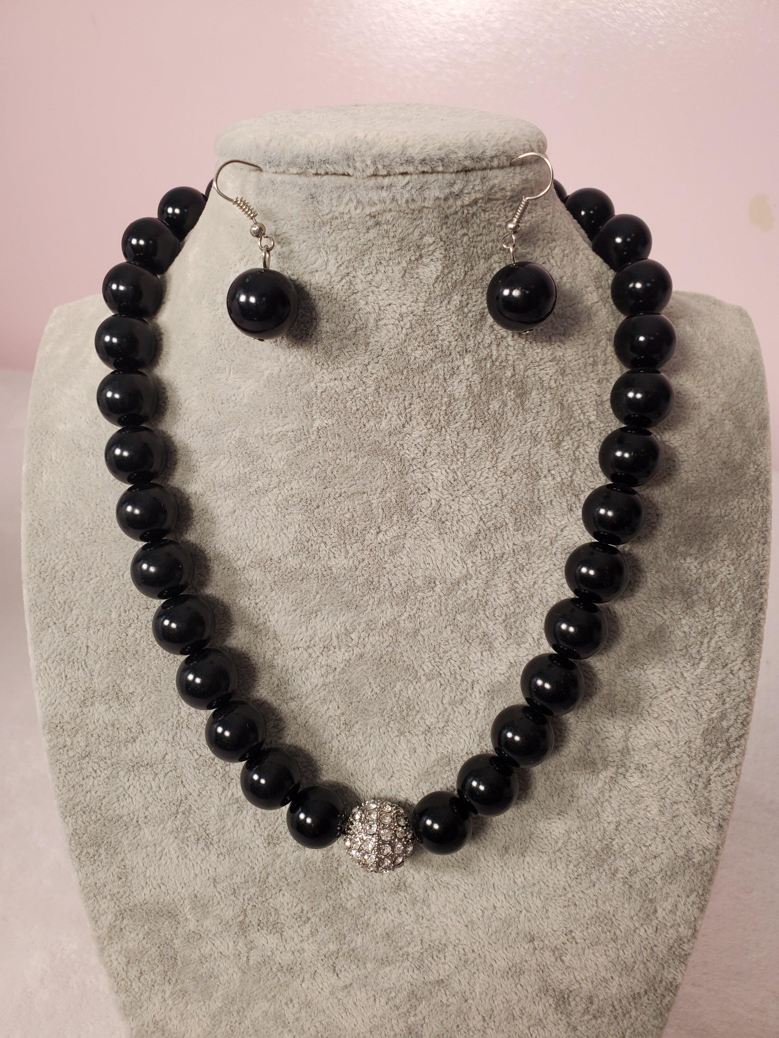 Large Black Pearl Necklace - Samarlie