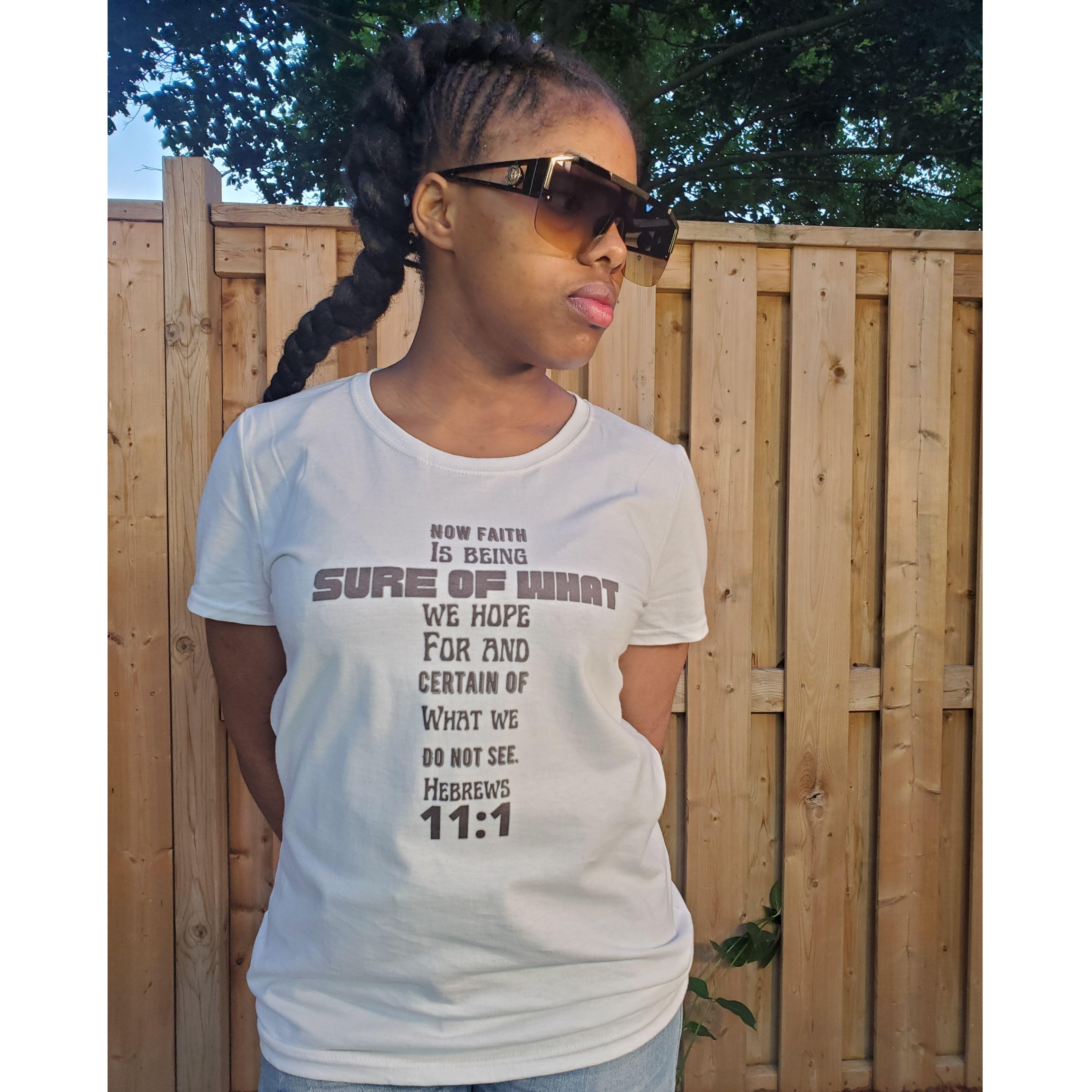 Faith Cross White T-Shirt - Samarlie