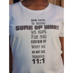 Faith Cross White T-Shirt - Samarlie