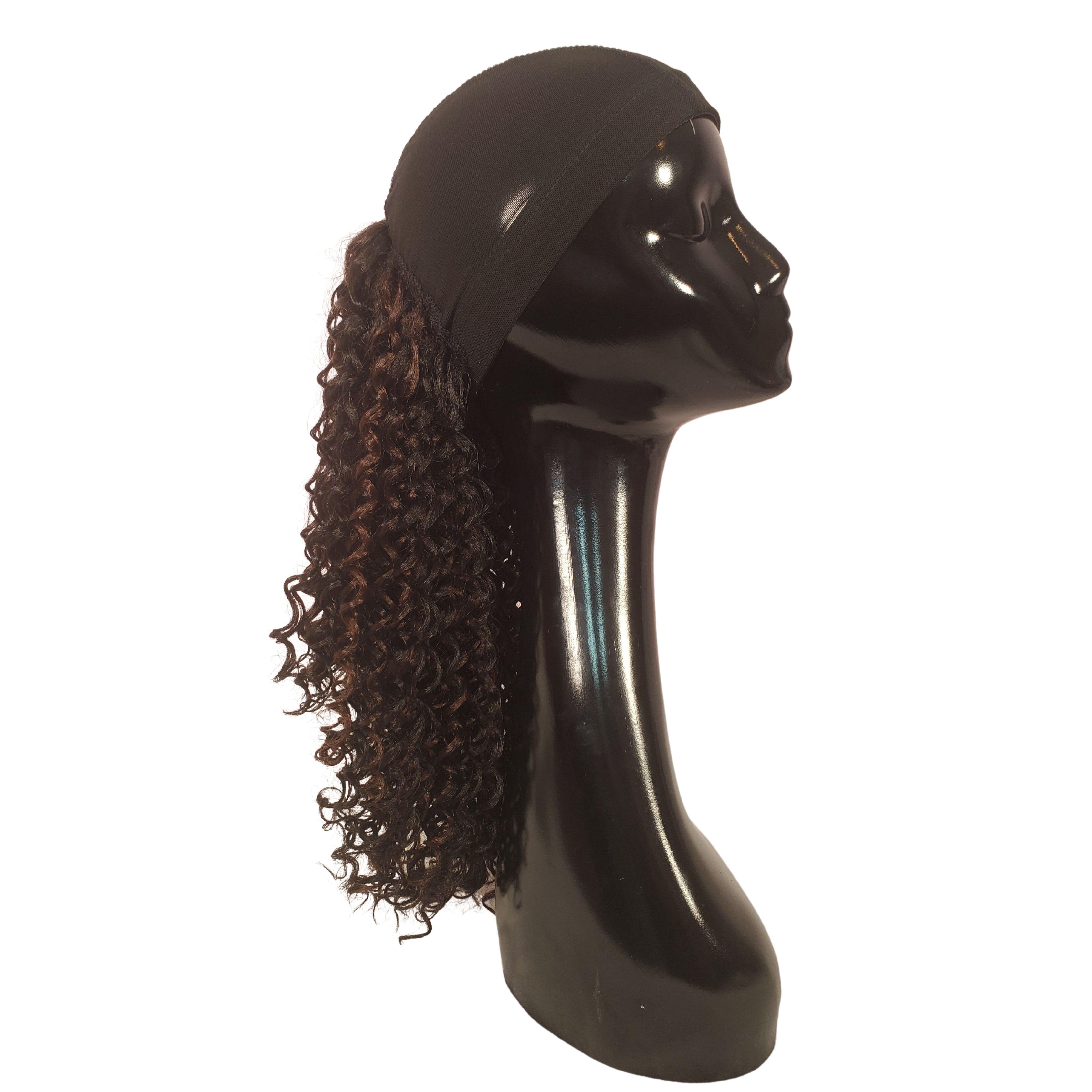 Long Curly Hair Cap Ponytail - Samarlie