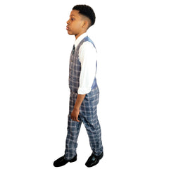 Luxury Skinny Fit Double-Breasted Boy's Suit