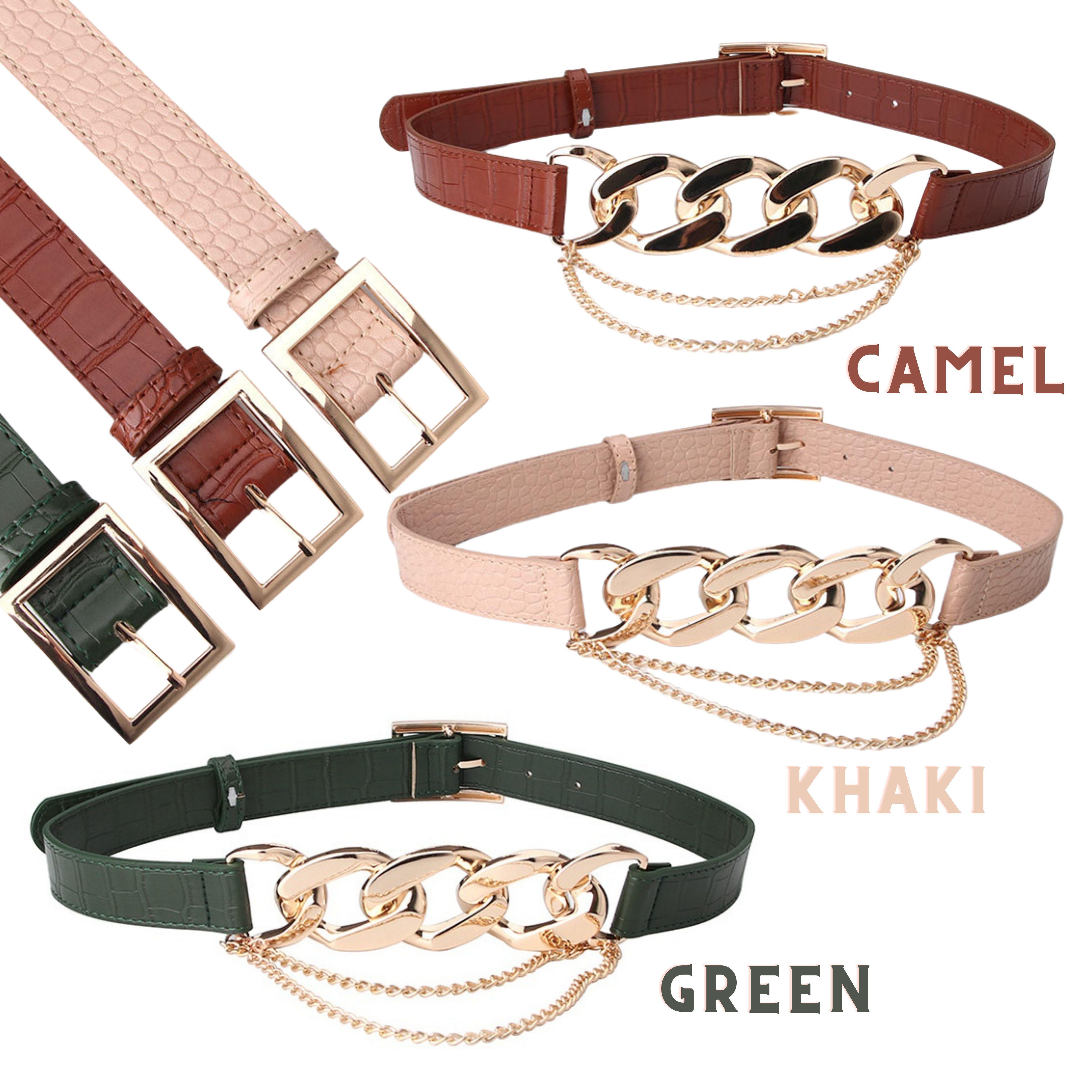 Fashion Link Gold Metal Chain Stitching Belt - Samarlie