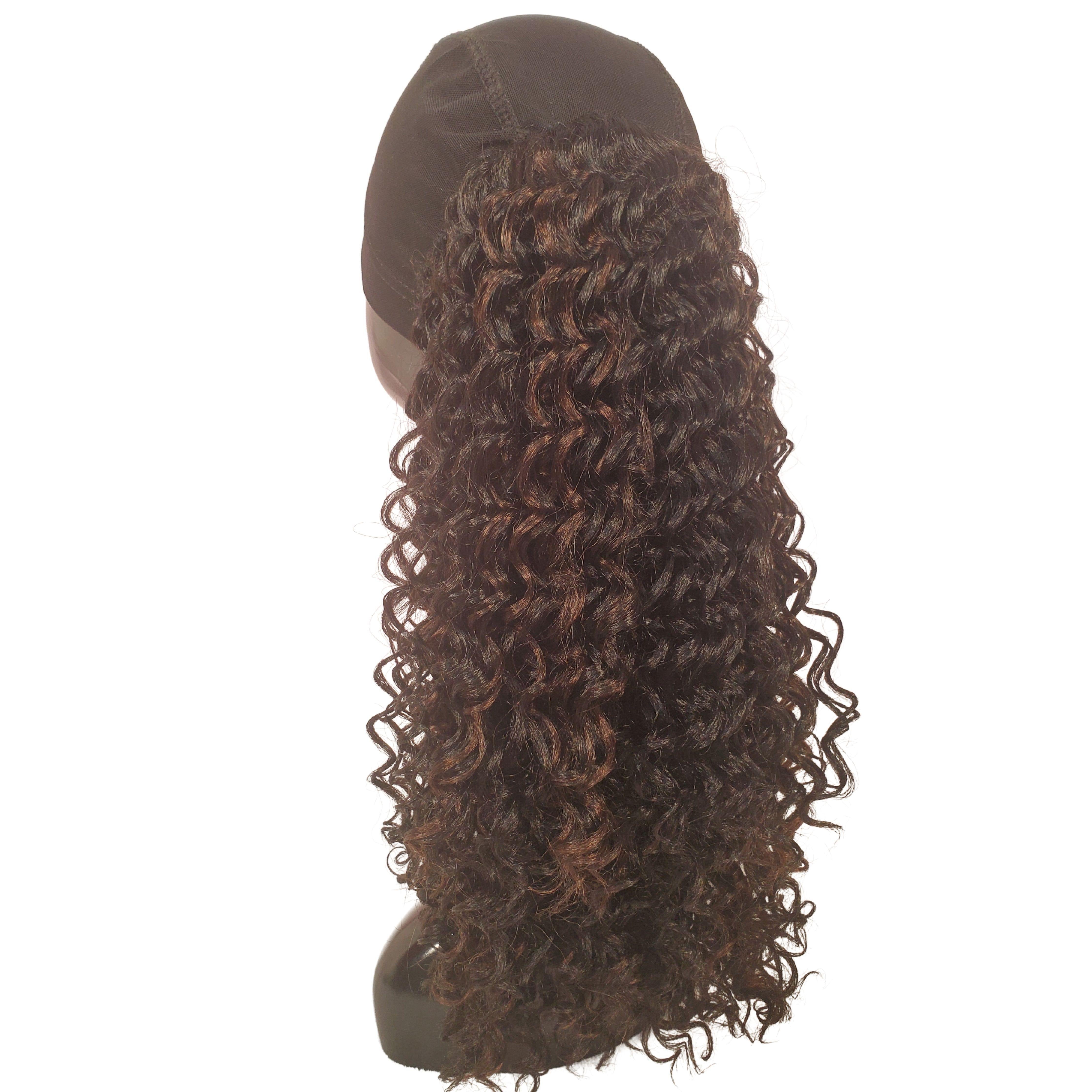 Long Curly Hair Cap Ponytail - Samarlie