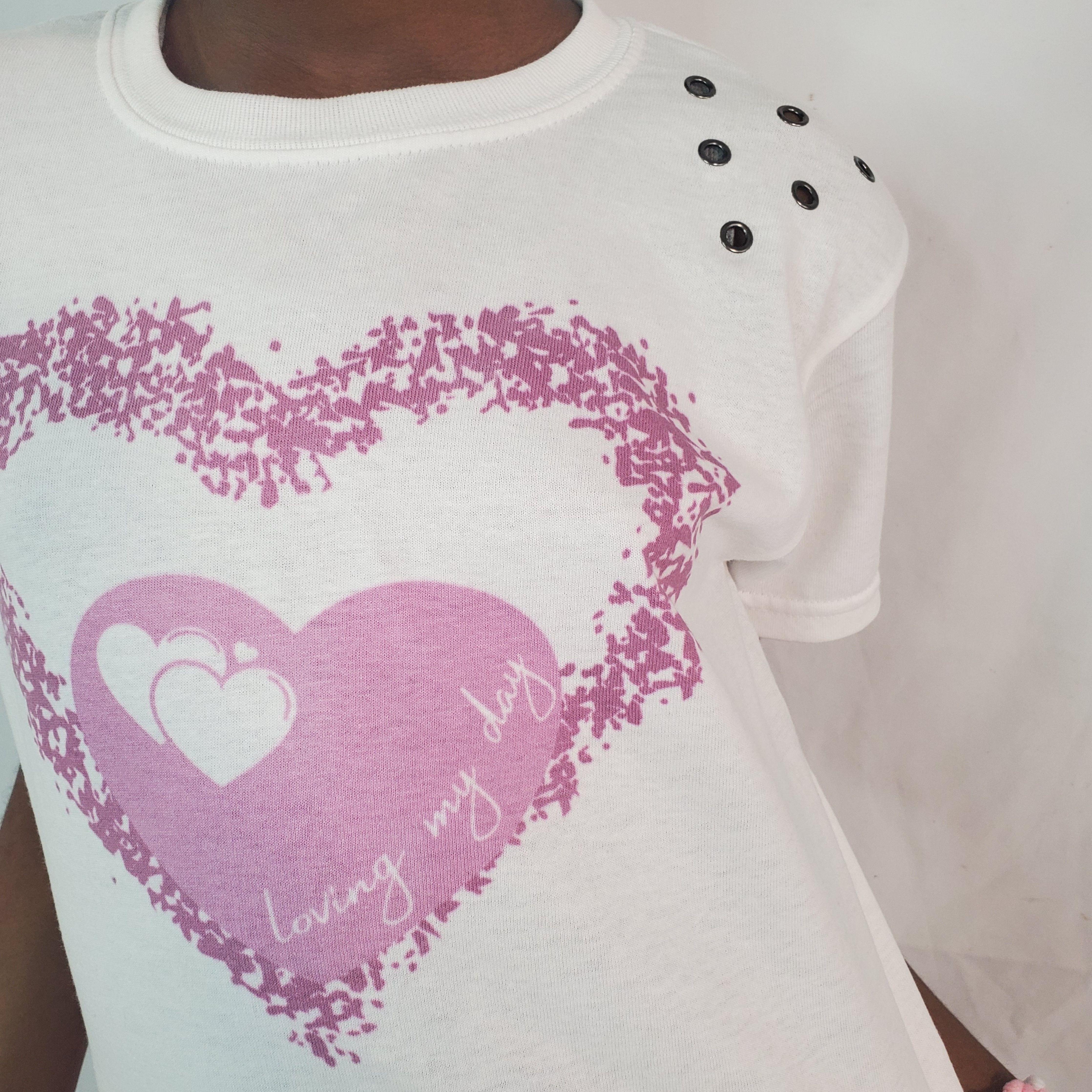 Cute Loving My Day Print T-Shirt - Samarlie