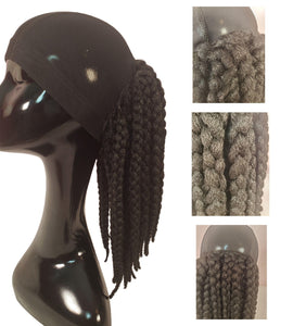 Short Braided Hair Cap Ponytail