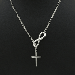 Silver  Cross Necklace - Samarlie