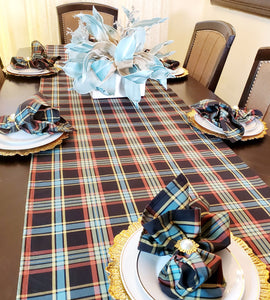 Fancy Plaid Table Runner Set