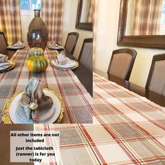 Solid Multicolor Plaid Dinning Table Set