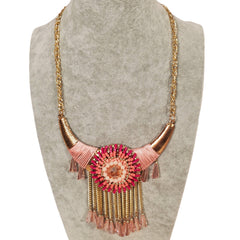 Pink abstract necklace - Samarlie