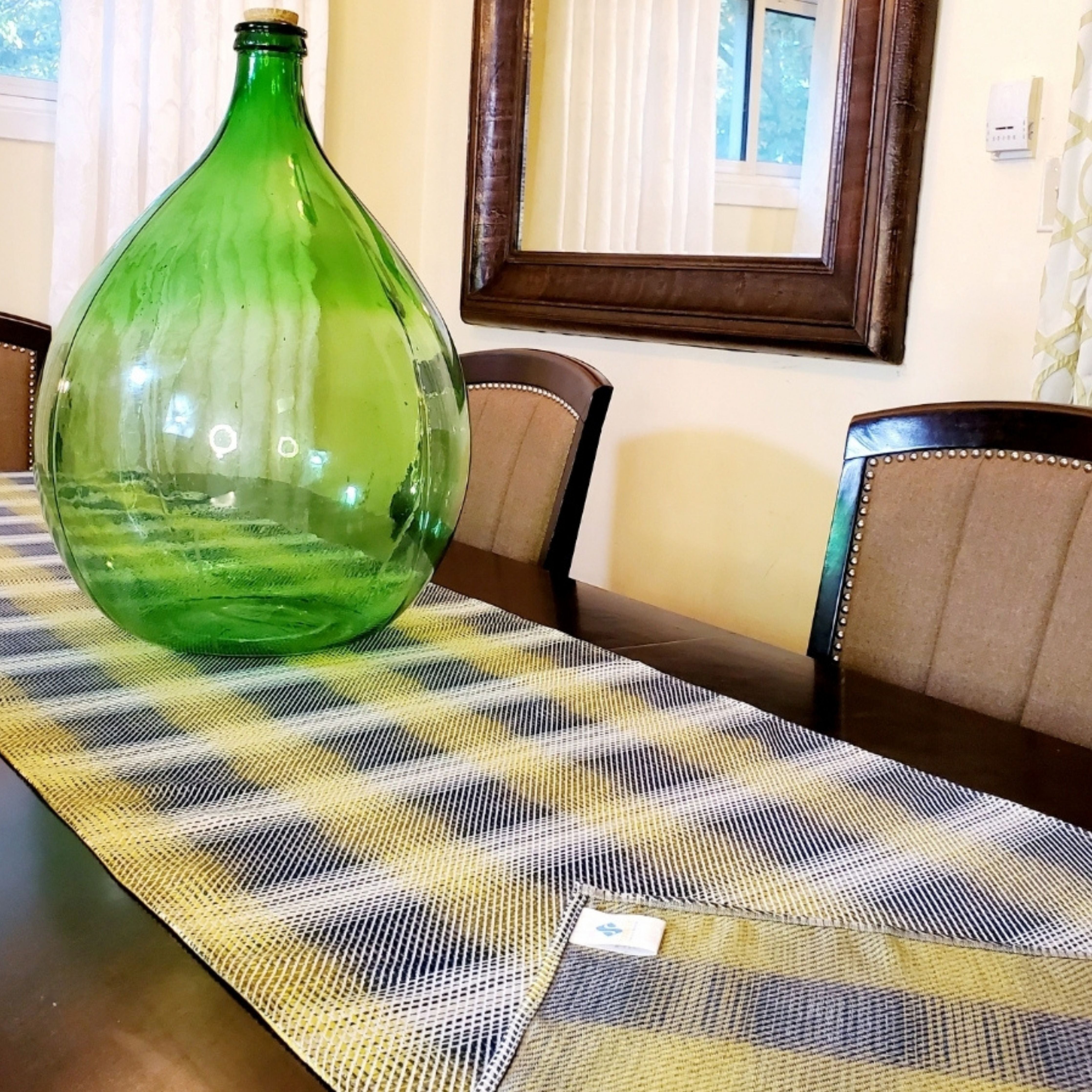 Plaid Green Table Runner