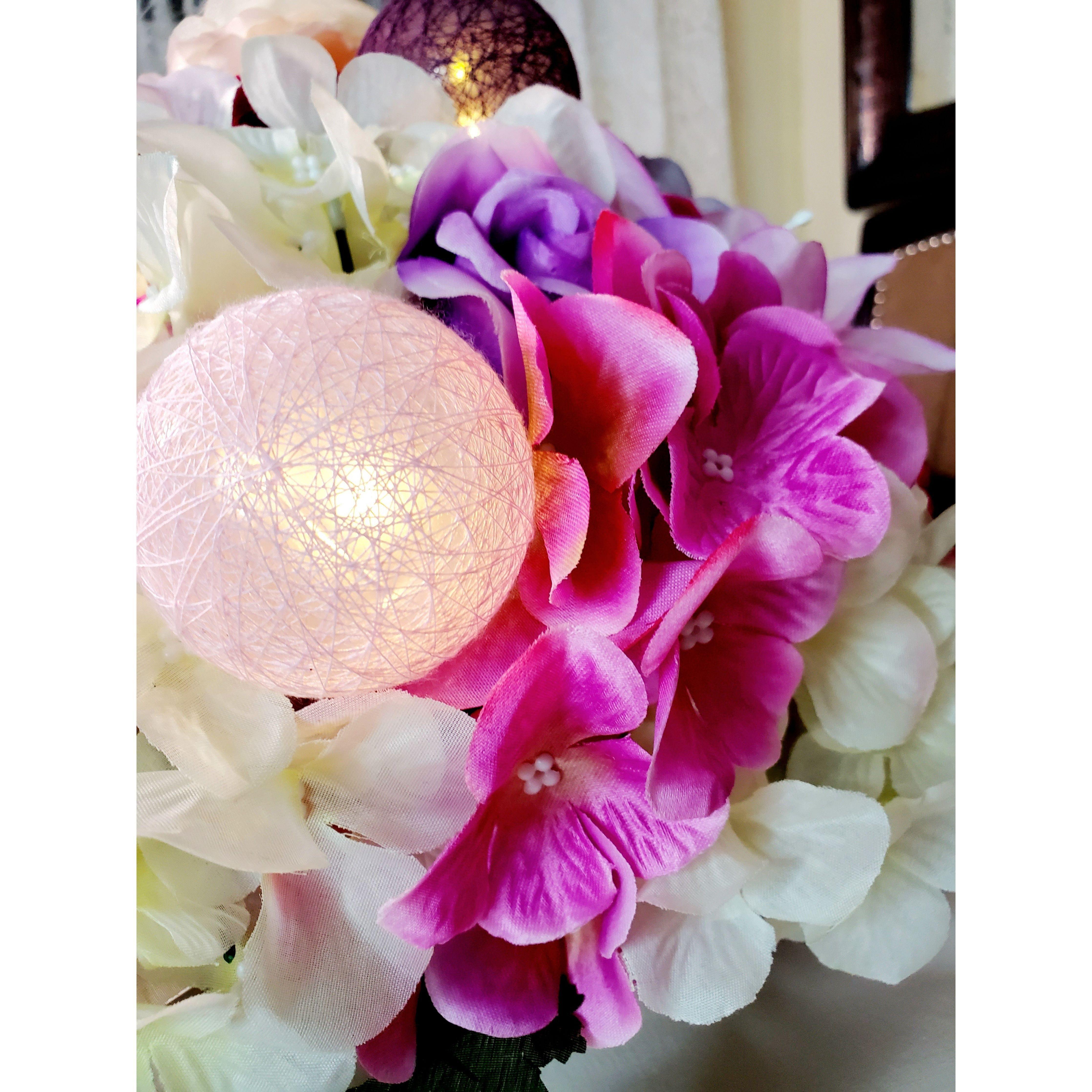 Floral Arrangement Light Balls Table Center Piece - Samarlie