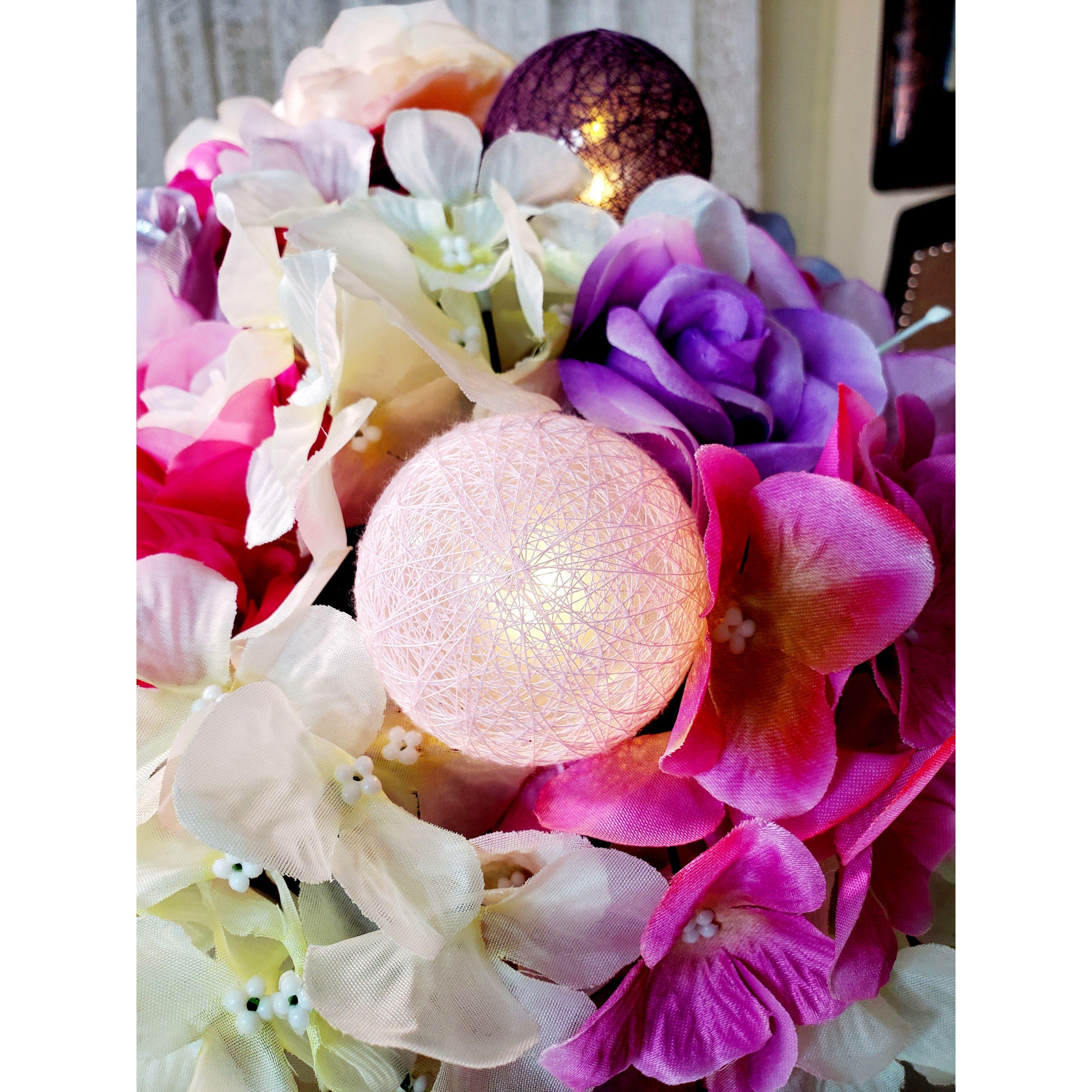 Floral Arrangement Light Balls Table Center Piece - Samarlie