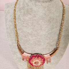 Pink abstract necklace - Samarlie