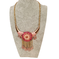 Pink abstract necklace - Samarlie