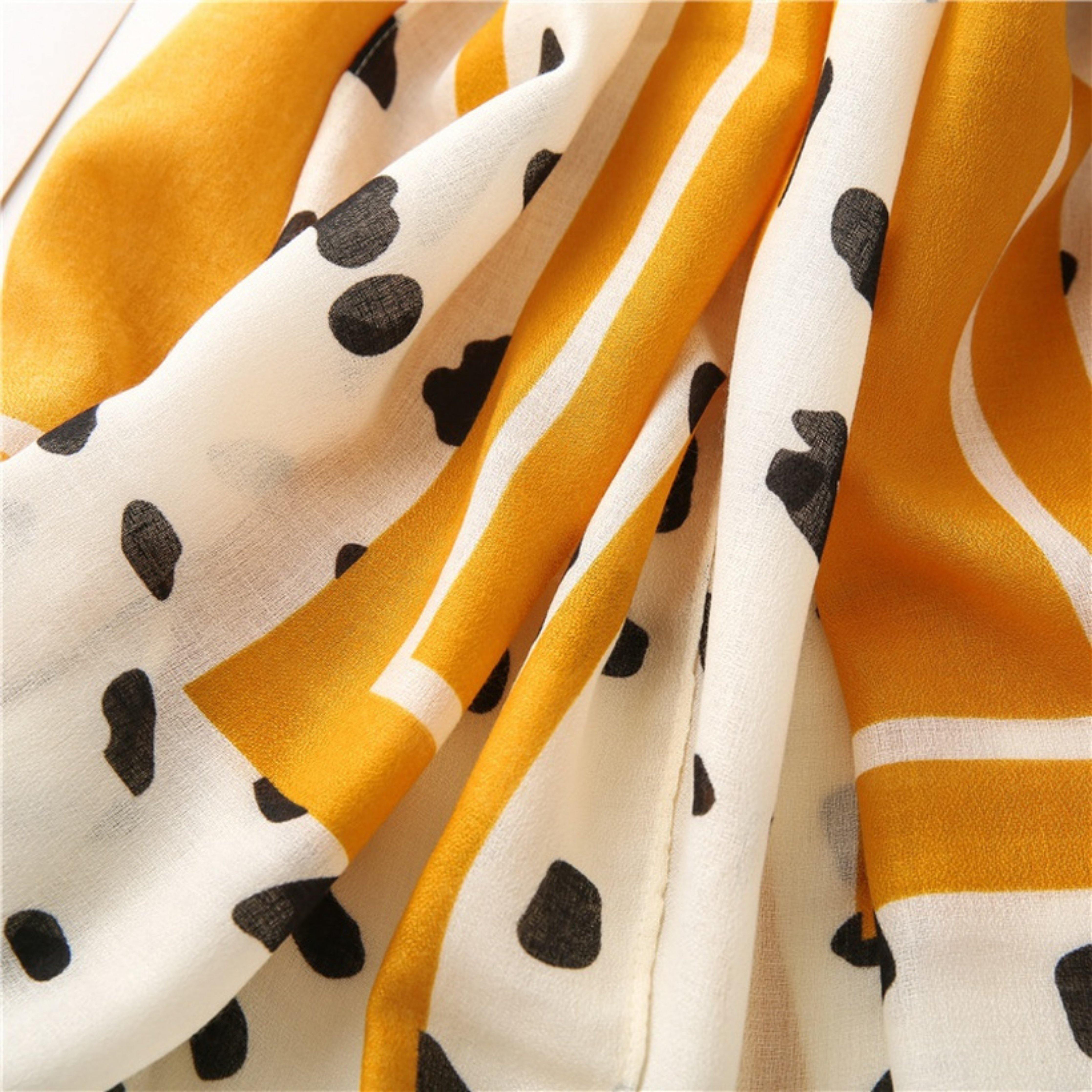 Gorgeous Yellow Cow Pattern Shawl - Samarlie