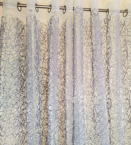 Geometric Embroidered Sheer Curtains