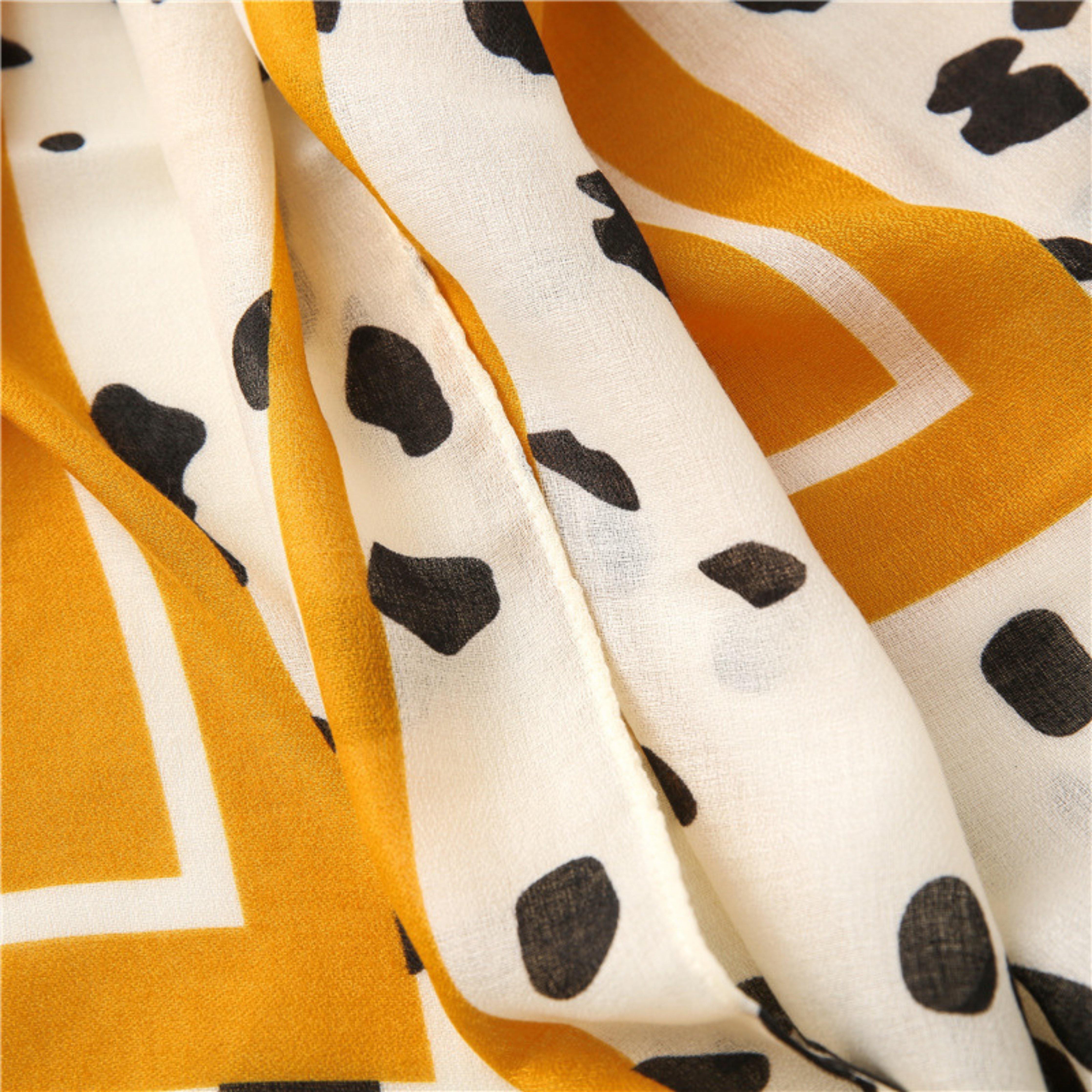 Gorgeous Yellow Cow Pattern Shawl - Samarlie