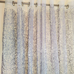 Geometric Embroidered Sheer Curtains - Samarlie