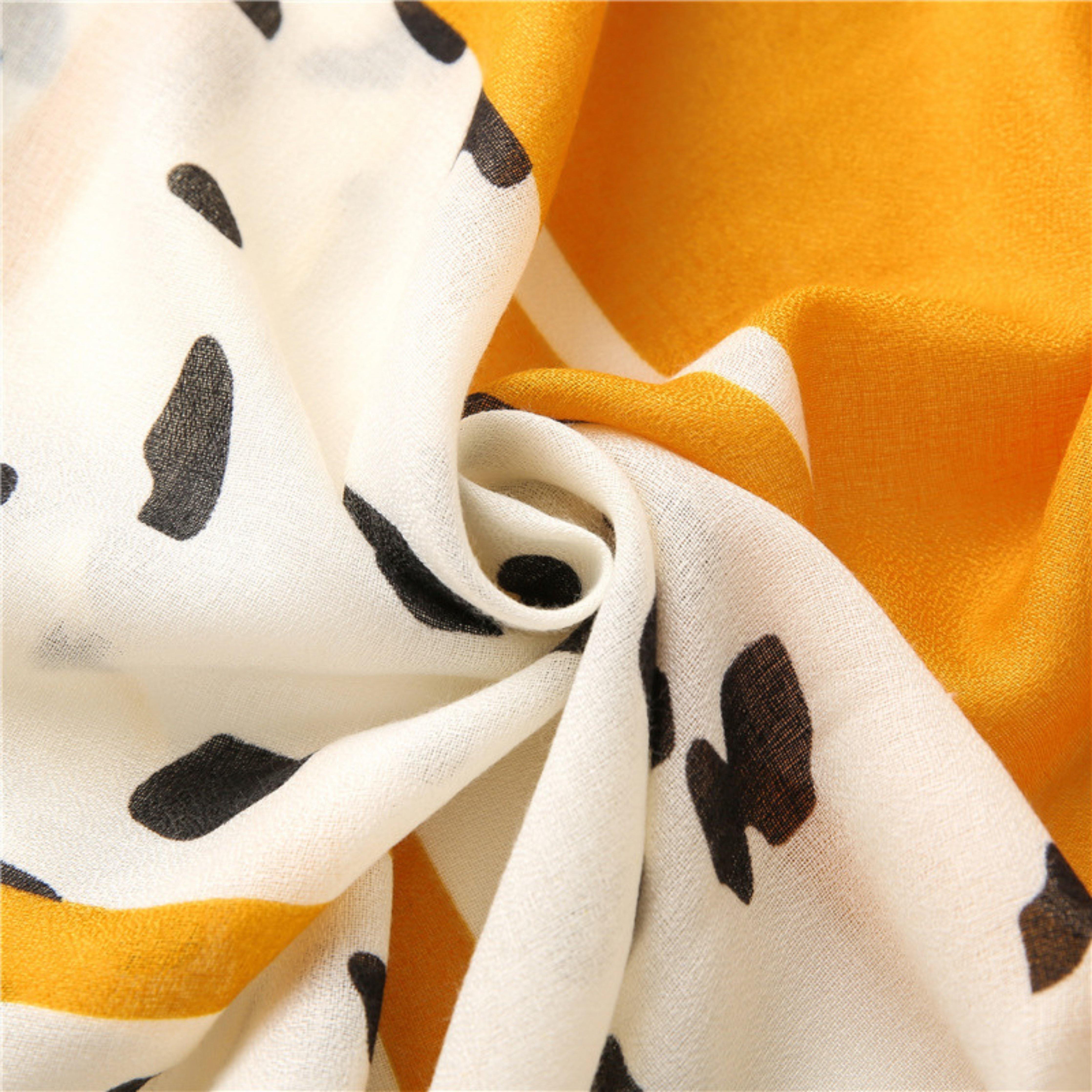 Gorgeous Yellow Cow Pattern Shawl - Samarlie