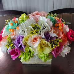 Wood Box Flower Centerpiece - Samarlie