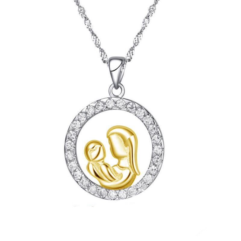 Small Silver Round Gold-plus-platinum Necklace - Samarlie