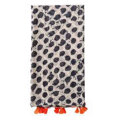 Fashion Wild Ink Dots Linen Shawl - Samarlie