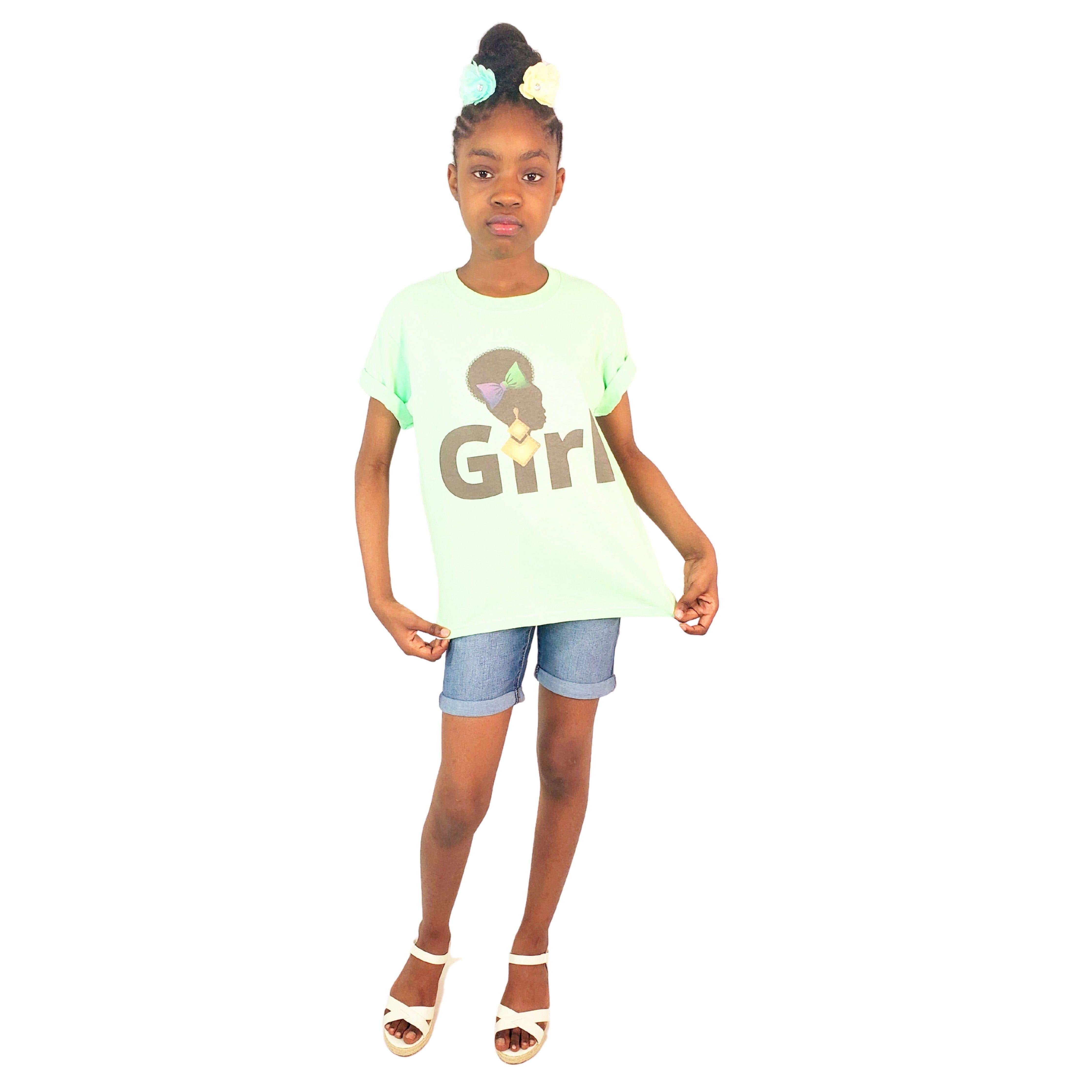 Gold Eyelets Short Sleeve Girl's T-Shirt - Samarlie